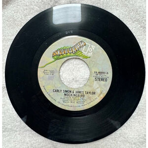 1974 Elektra Records 45 RPM The Carly Simon “Mockingbird / Grownup”